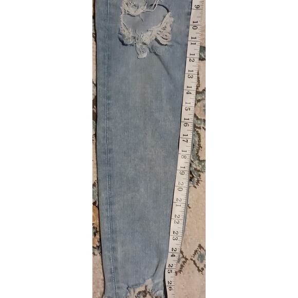 American Eagle Highest Rise Jeggings Distressed Ripped Womens Size 4 25Wx26L - Picture 5 of 10